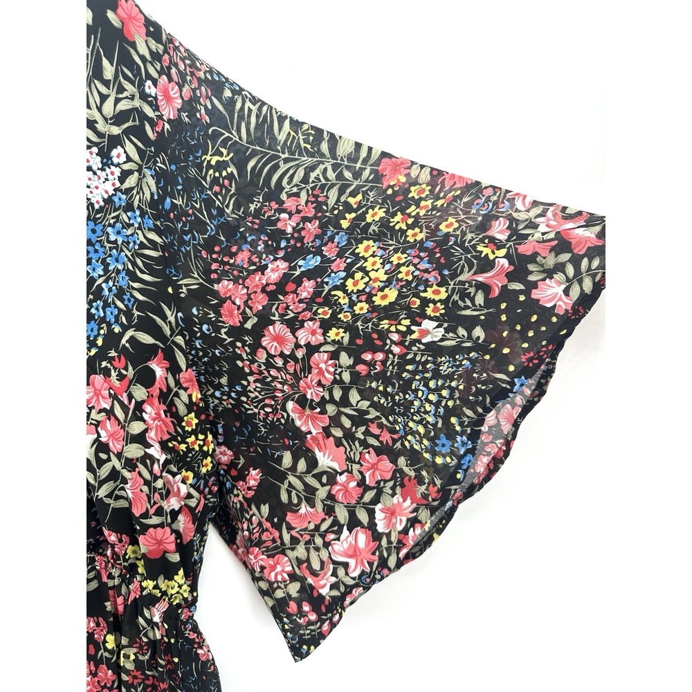 Sugar Lips Floral Maxi Dress 3X Floral Cottagecore Whimsy Flutter Sleeve SS27 - Picture 12 of 13